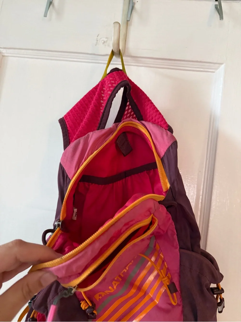 Natan Hot Pink Backpack with Orange Straps